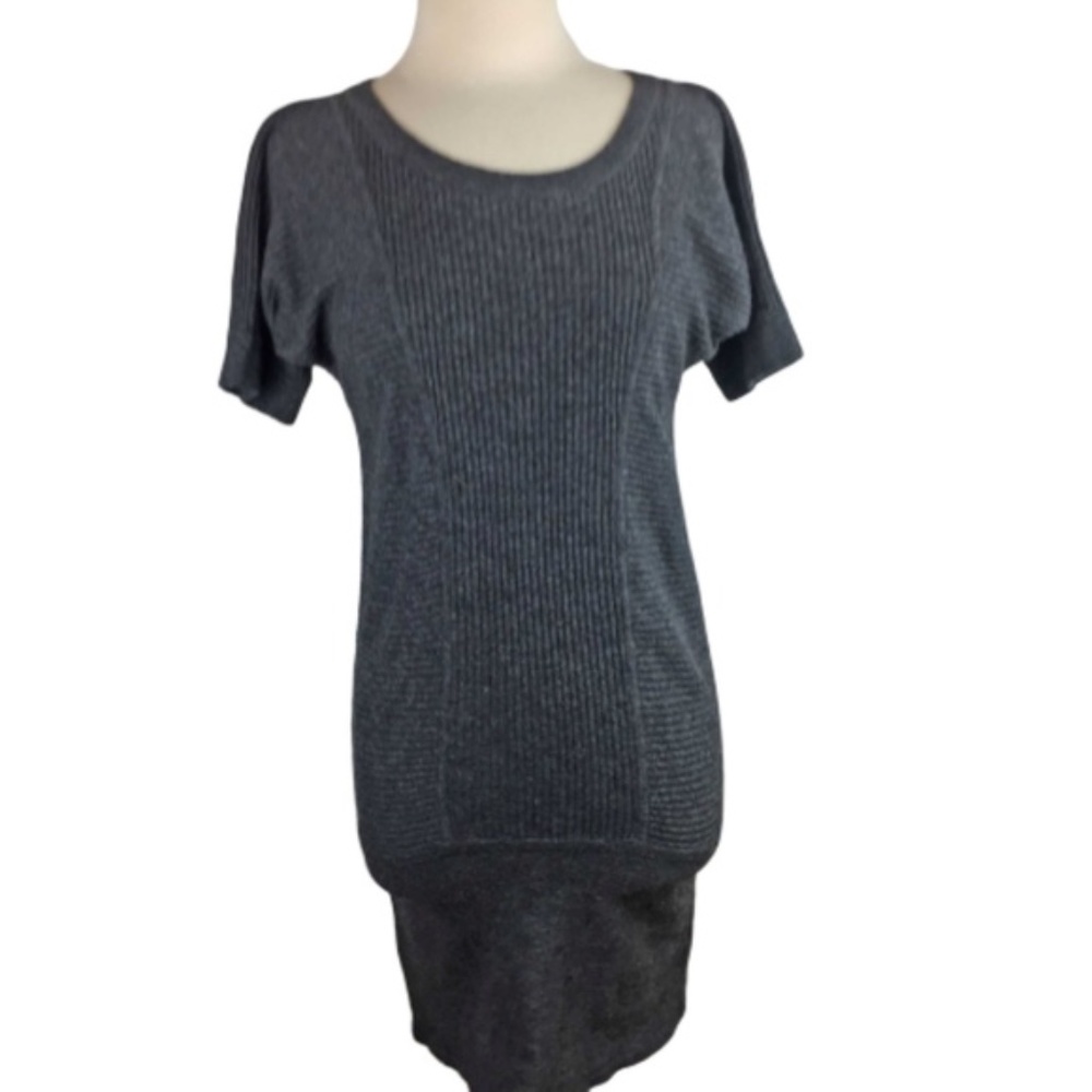 Banana Republic Charcoal Grey Wool Sweater Dress